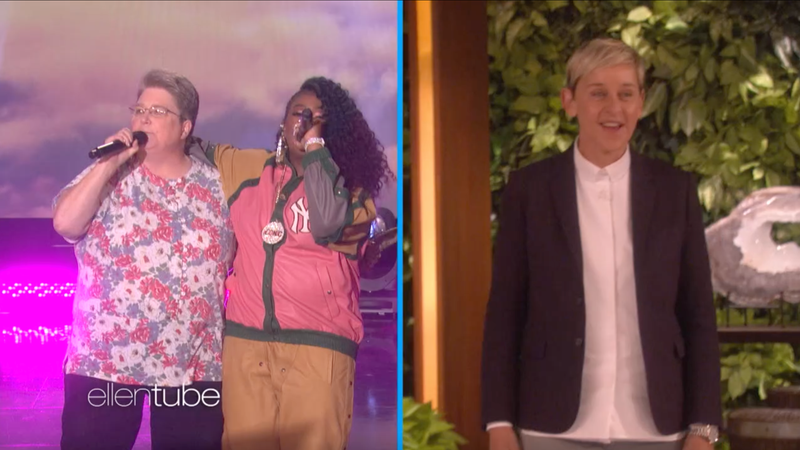 Illustration for article titled Missy Elliott Meets Her 'Funky White Sister' On Ellen and I'm Yelling